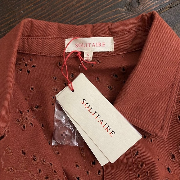 NWT Anthropologie Solitaire Eyelet Detailed Shacket, Small. - Picture 4 of 6